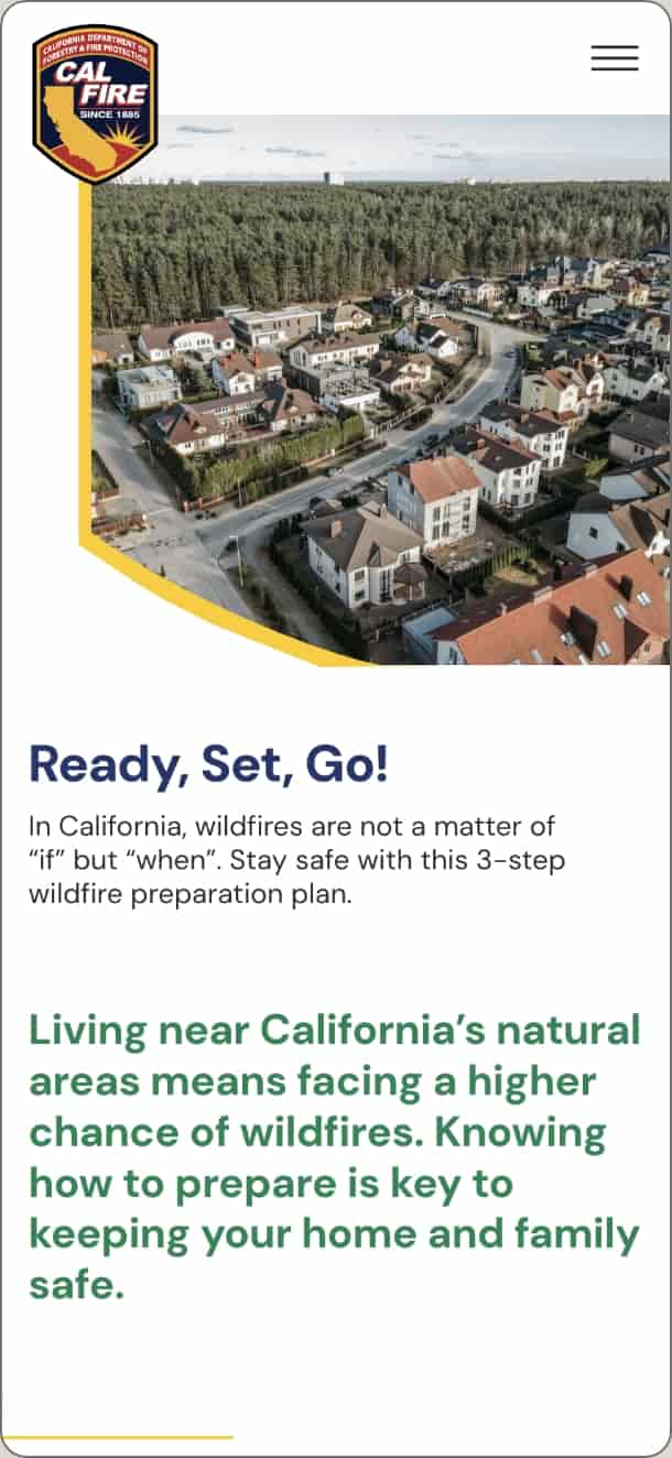 Cal Fire campaign website