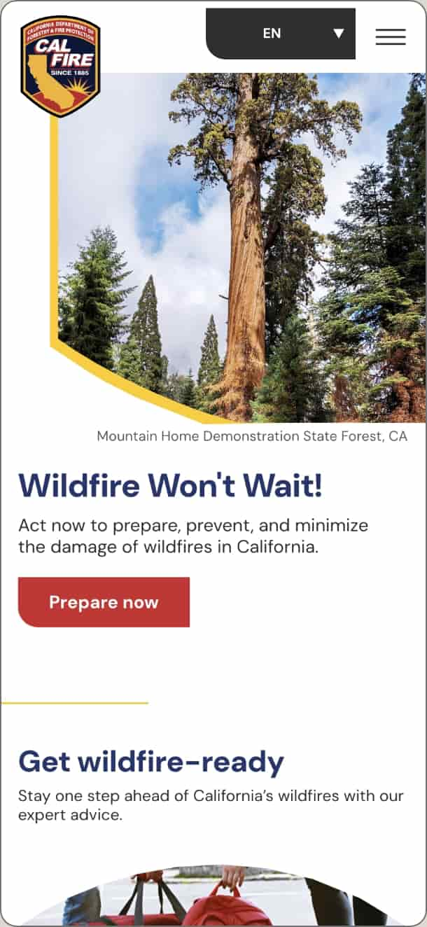 Cal Fire campaign website